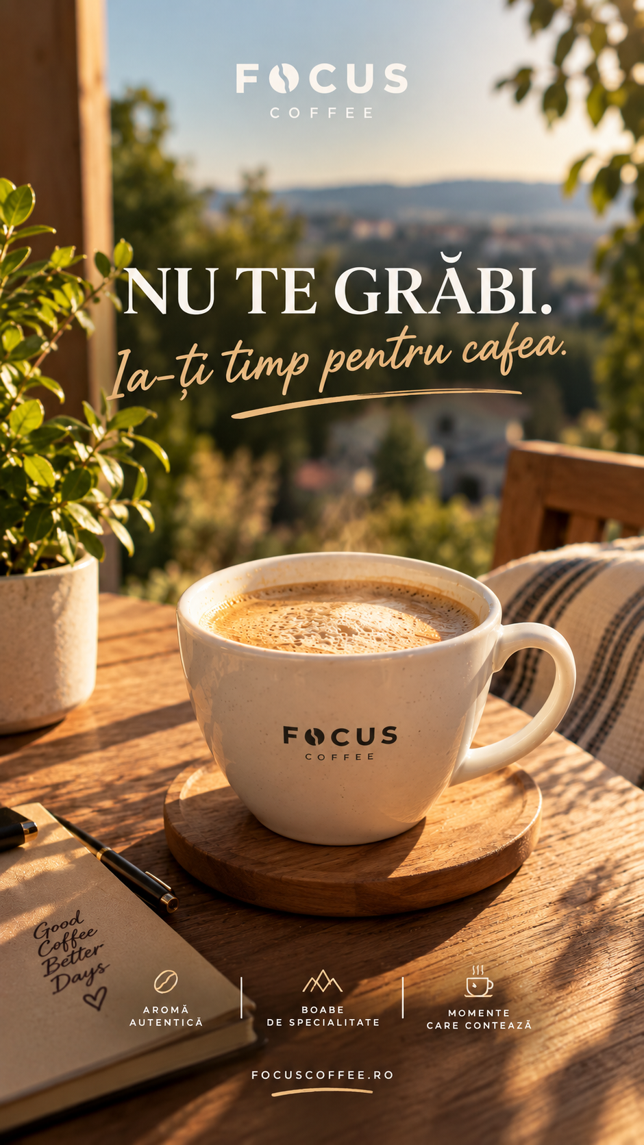 Nu te grăbi. Ia-ți timp pentru cafea | Focus Coffee